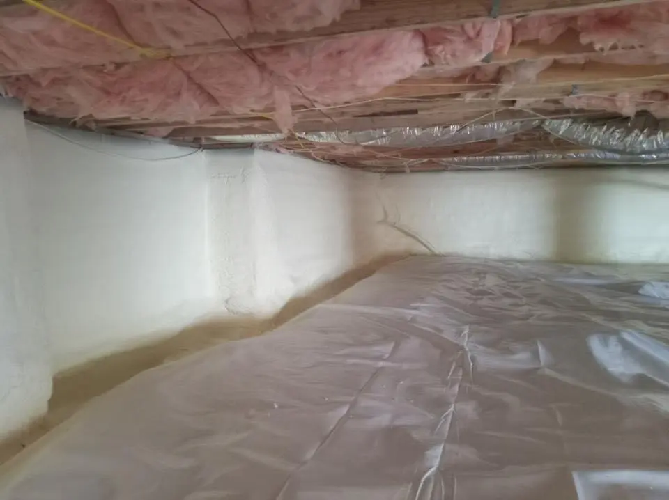 Crawl space encapsulation with closed-cell spray foam for Roof Maintenance in Plum